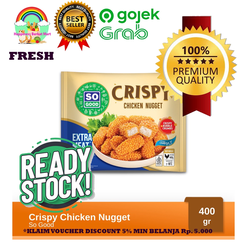 

So Good Crispy Chicken Nugget 400 Gr - Exp Terbaru