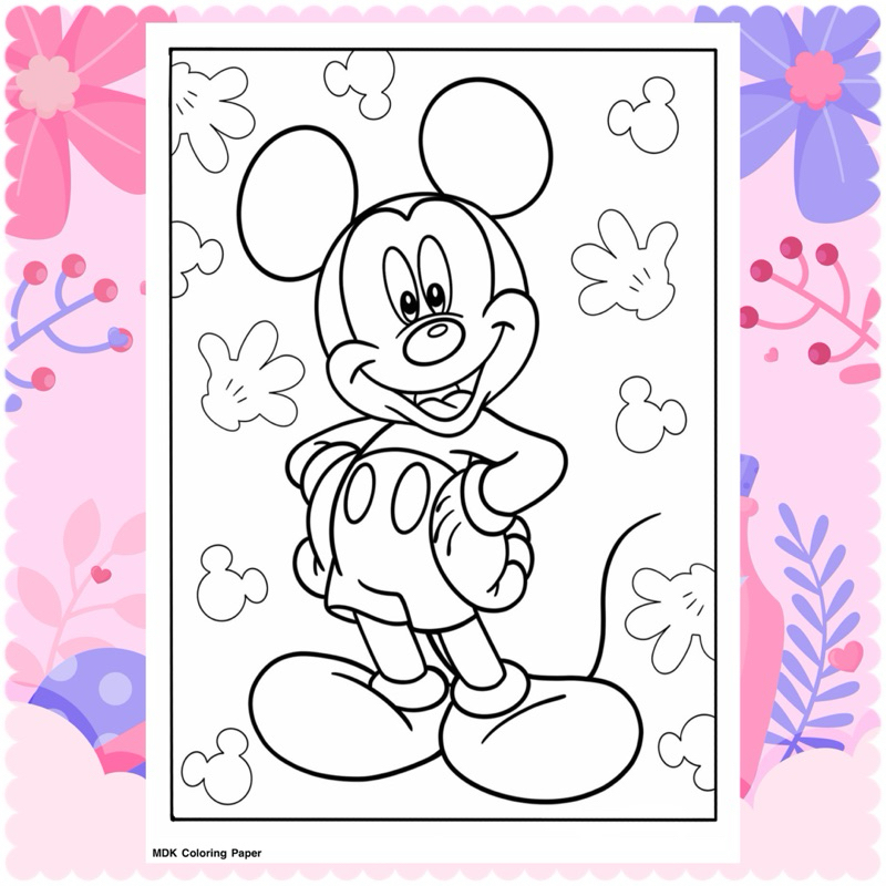 

MDK Kertas Mewarnai MICKEY & MINNIE MOUSE / Kertas & Lembar Mewarnai anak