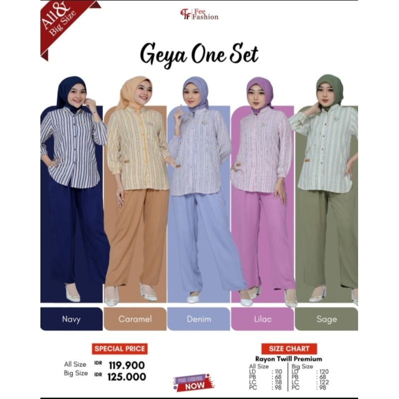 Geya One Set Fee Fashion Atasan Celana Set