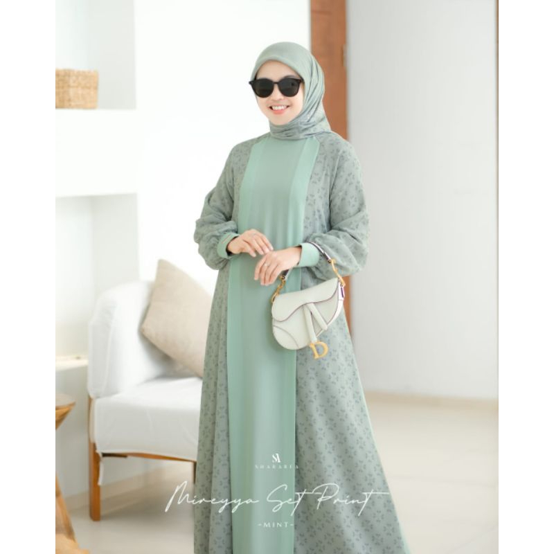 mireyya set print(dress &scarf)by shararea