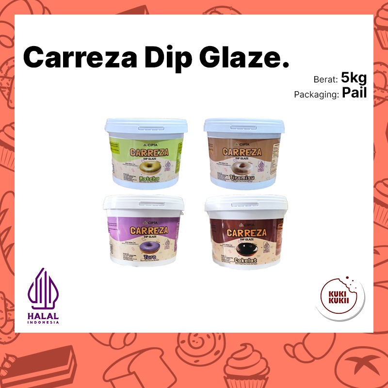 

Dip Glaze Carreza 5kg | Topping Donat Dip Glaze Murah Carreza 5 kg