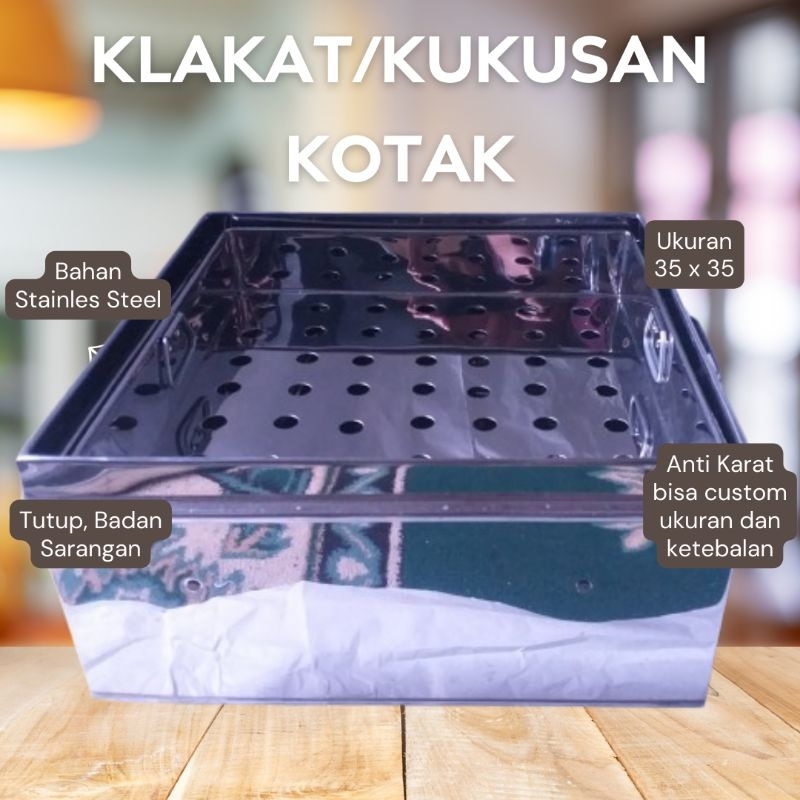 KLAKAT / KUKUSAN KOTAK STAINLESS STEEL