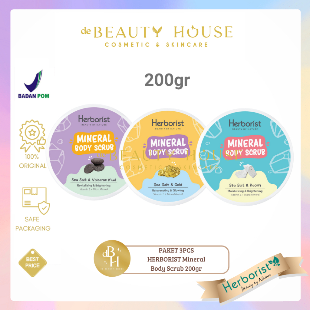 HERBORIST Mineral Body Scrub 200gr PAKET 3PCS
