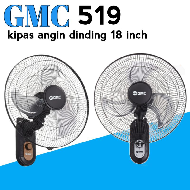 kipas angin GMC 519 kipas angin tembok/kipas angin besi 18 inch