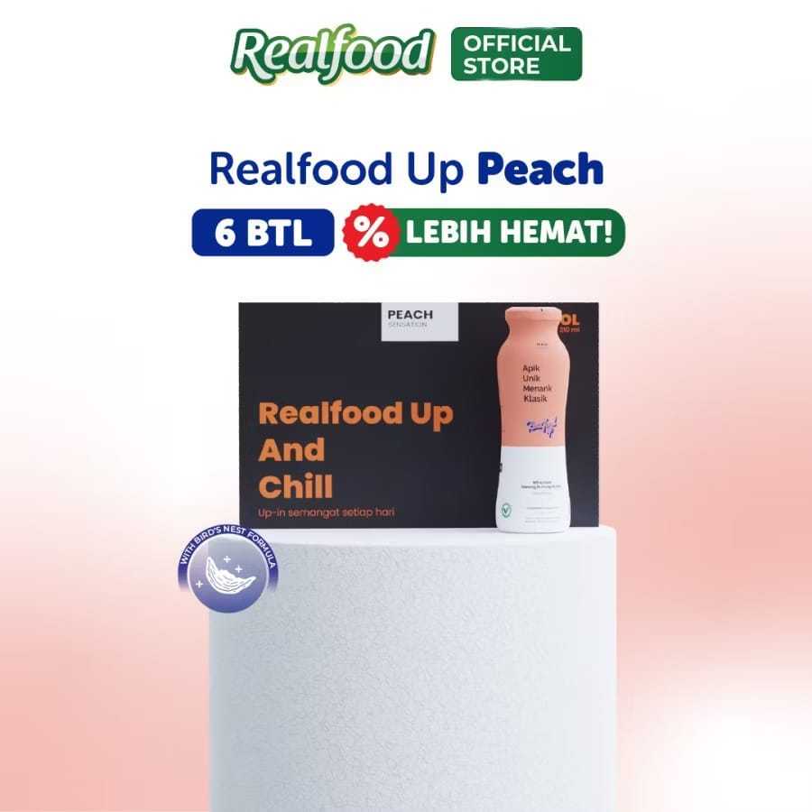 

Realfood Up Minuman Sarang Burung Walet Rasa Persik ( Peach ) 6 Botol