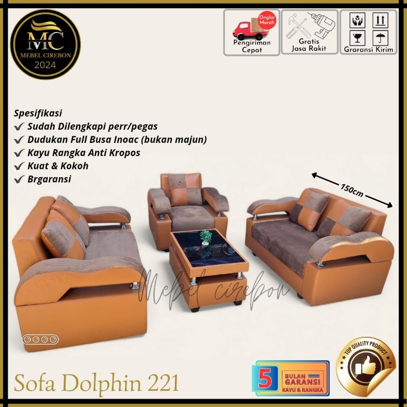 Sofa Dolphin 221 Minimalis Kursi Tamu Modern Termurah Bandung Cirebon Tegal Pekalongan Banyumas Purw