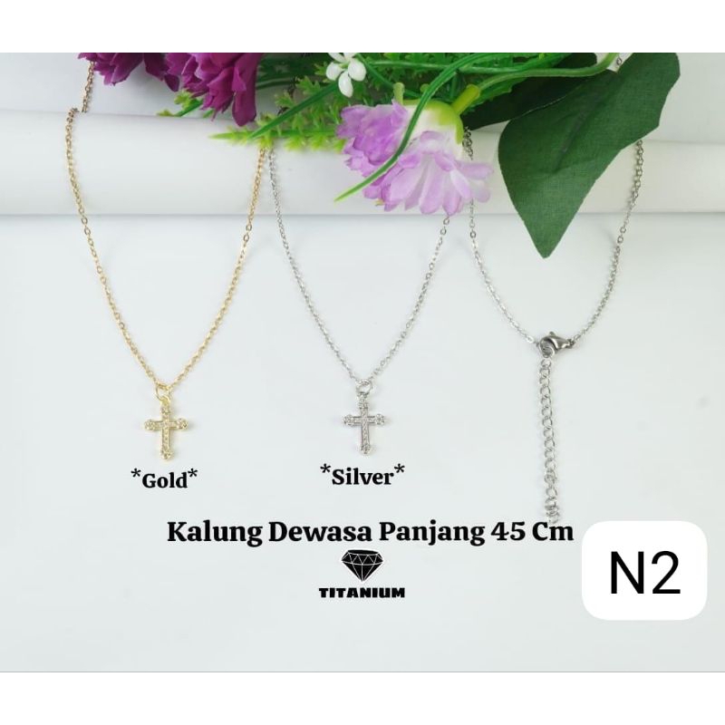 Kalung Xuping salib Gold / Silver