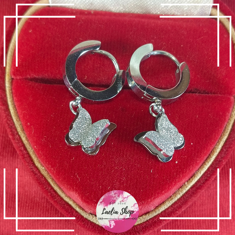 [Laelia Jewelry] Anting Kupu Kupu Titanium Import Asli Anti Karat Tidak Luntur Original Asli Kekinia