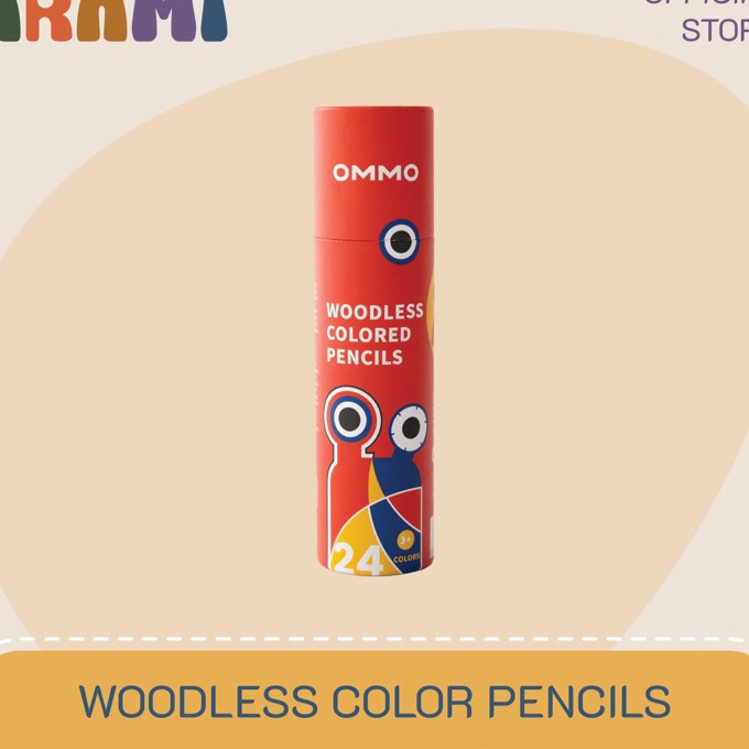 

Boom OMMO ARAMI Woodless Colored Pencils Slim Crayon Pensil Warna Tanpa Kayu Mainan anak