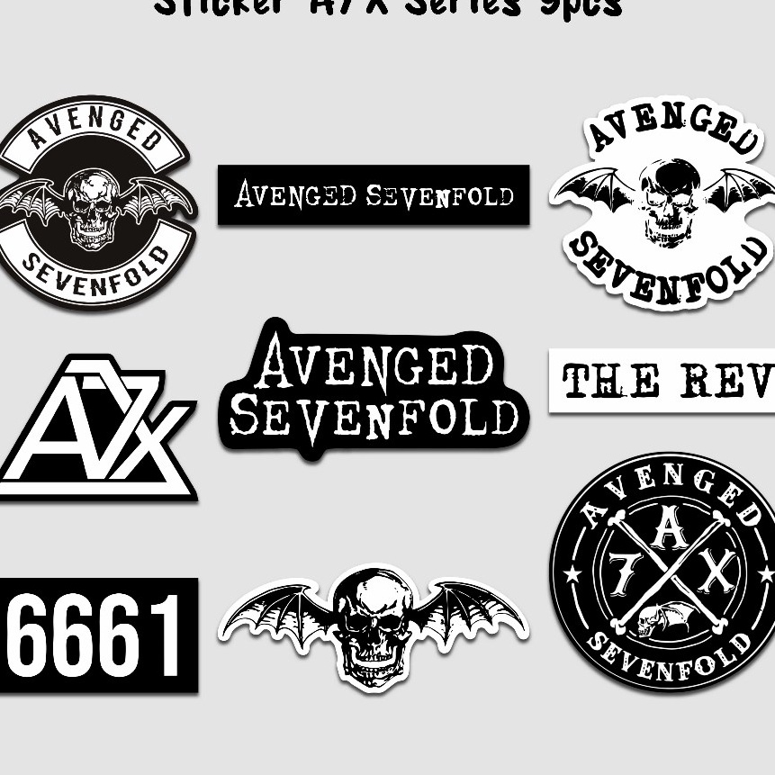 

KF7 Stiker Band Rock A7X Tahan Air Laminasy Glossy Sticker Avenged Sevenfold Metal Helm Gitar Laptop