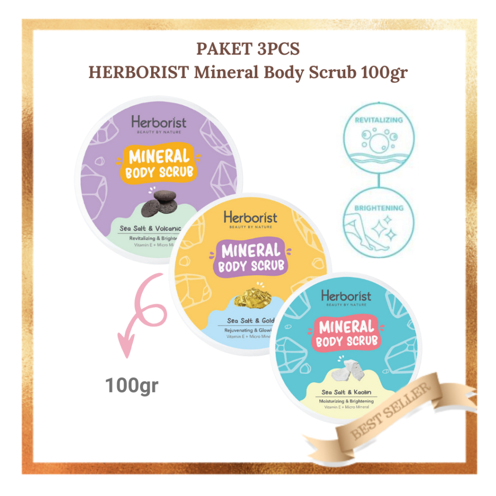 HERBORIST Mineral Body Scrub 200gr PAKET 3PCS