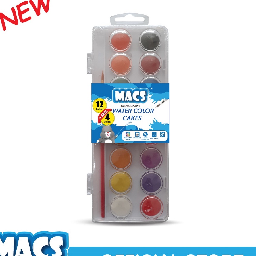 

KI3 MACS Cat Air Water Color Cakes 12 Free 4 Warna