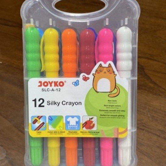 

HJ6 Crayon Halus Silky Crayon Joyko 12 warna SLCA12 1 set