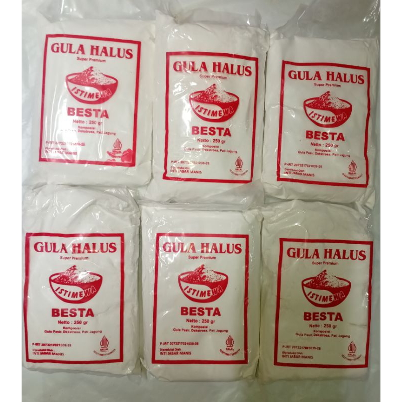 

GULA TEPUNG/GULA HALUS 250gr per pcs