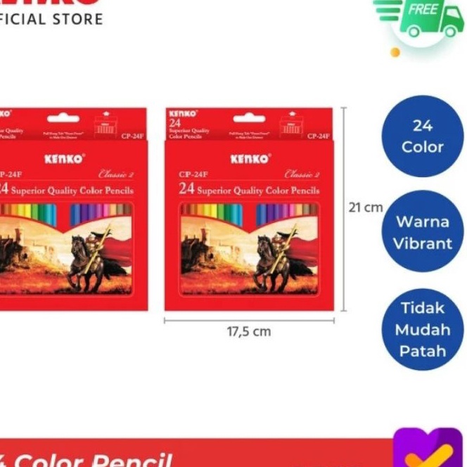 

Terbaru Pensil Warna Panjang Kenko Cp24F Classic 1set24wrn