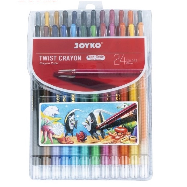 

Hemat Twist Crayon Krayon Oil Pastel Putar Panjang Joyko 12 Warna