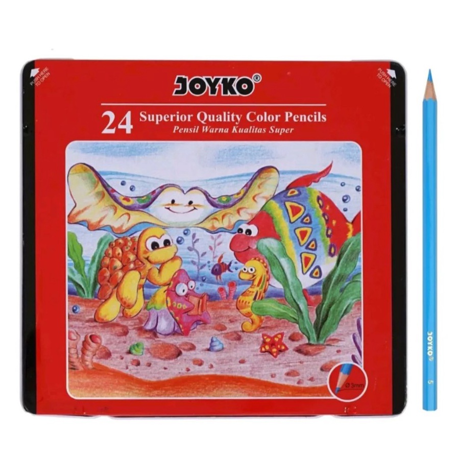 

KI3 SET Pensil Warna Colored Pencils 24 Warna Kaleng Joyko