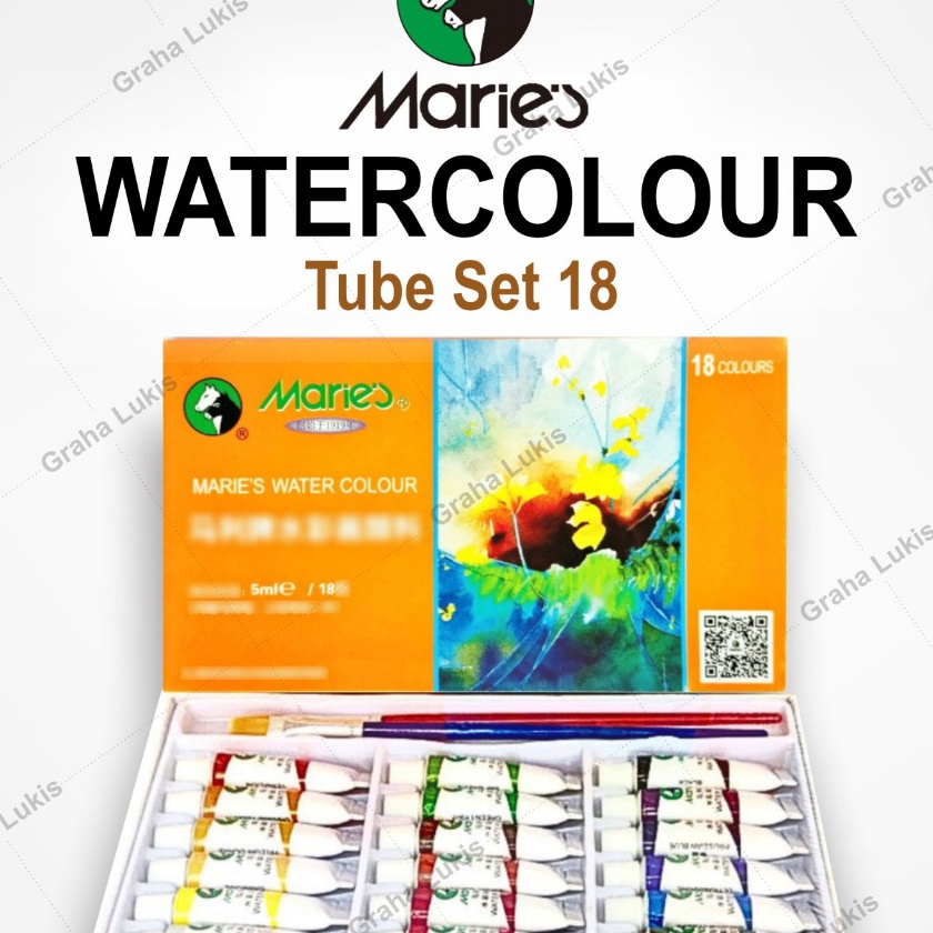 

KP8 MARIES WATERCOLOUR TUBE SET 18