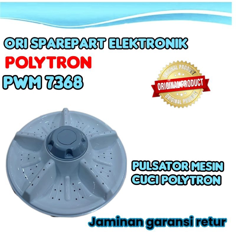 pulsator mesin cuci 2 tabung polytron pwm 7363 pulsator 32 cm as gigi 10