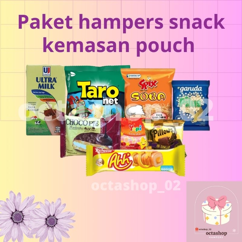 

BUY 39 FREE 1, Paket snack kemasan pouch/hampers snack kemasan pouch sedang