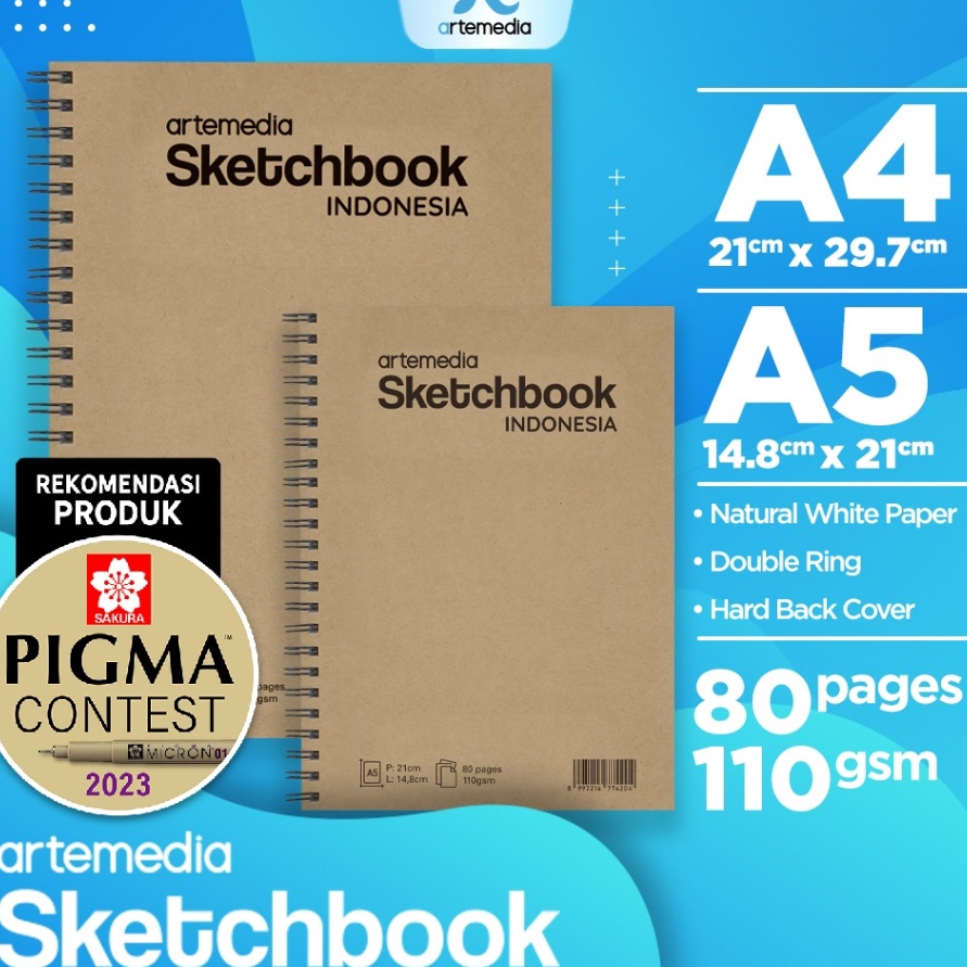 

Termurah Sketchbook Artemedia A5 Craft Cover 11 Gsm Jilid Spiral Samping Buku Sketsa Gambar 4 Sheet 8 Pages