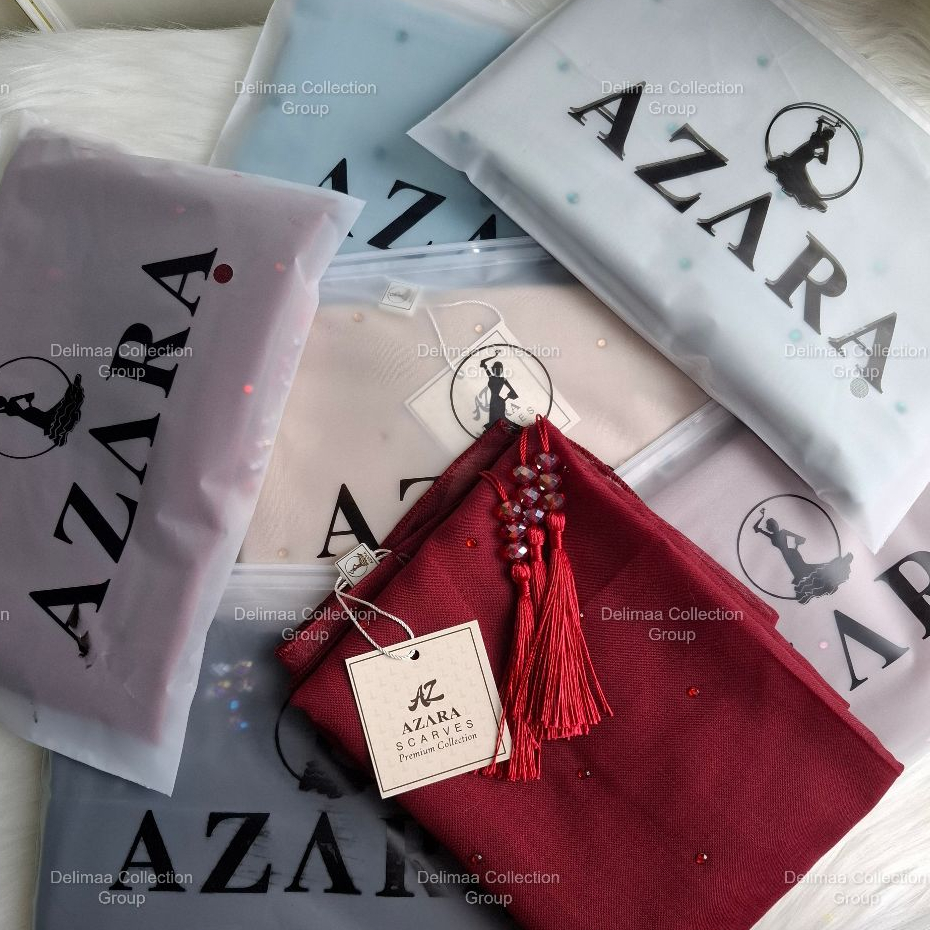 Hijab Segi Empat Paris Pesta Tassel Cristal AZARA||Khadijah Scarves