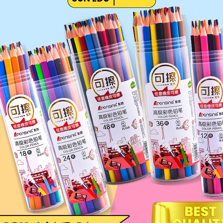 

Ekstra Pensil warna bisa dihapus Erasable colored pencil 243648 warna