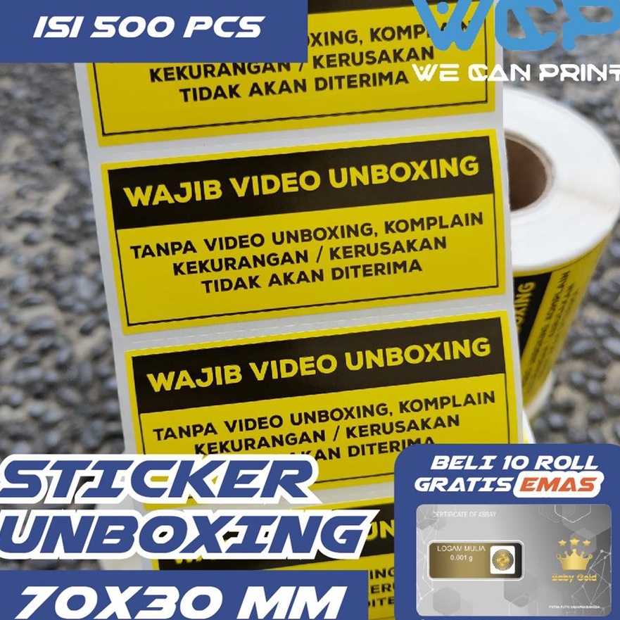 

Terkini Label Sticker FRAGILE Wajib Video Unboxing Stiker Unboxing Kuning isi pcs