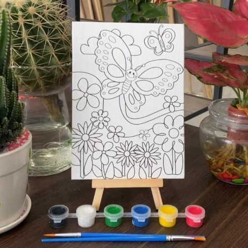 

Premium BS Kanvas Lukis Sketsa Gambar Siap Pakai Papan Kanvas Lukis Menggambar DIY Set Anak Kado Ulang Tahun Hampers