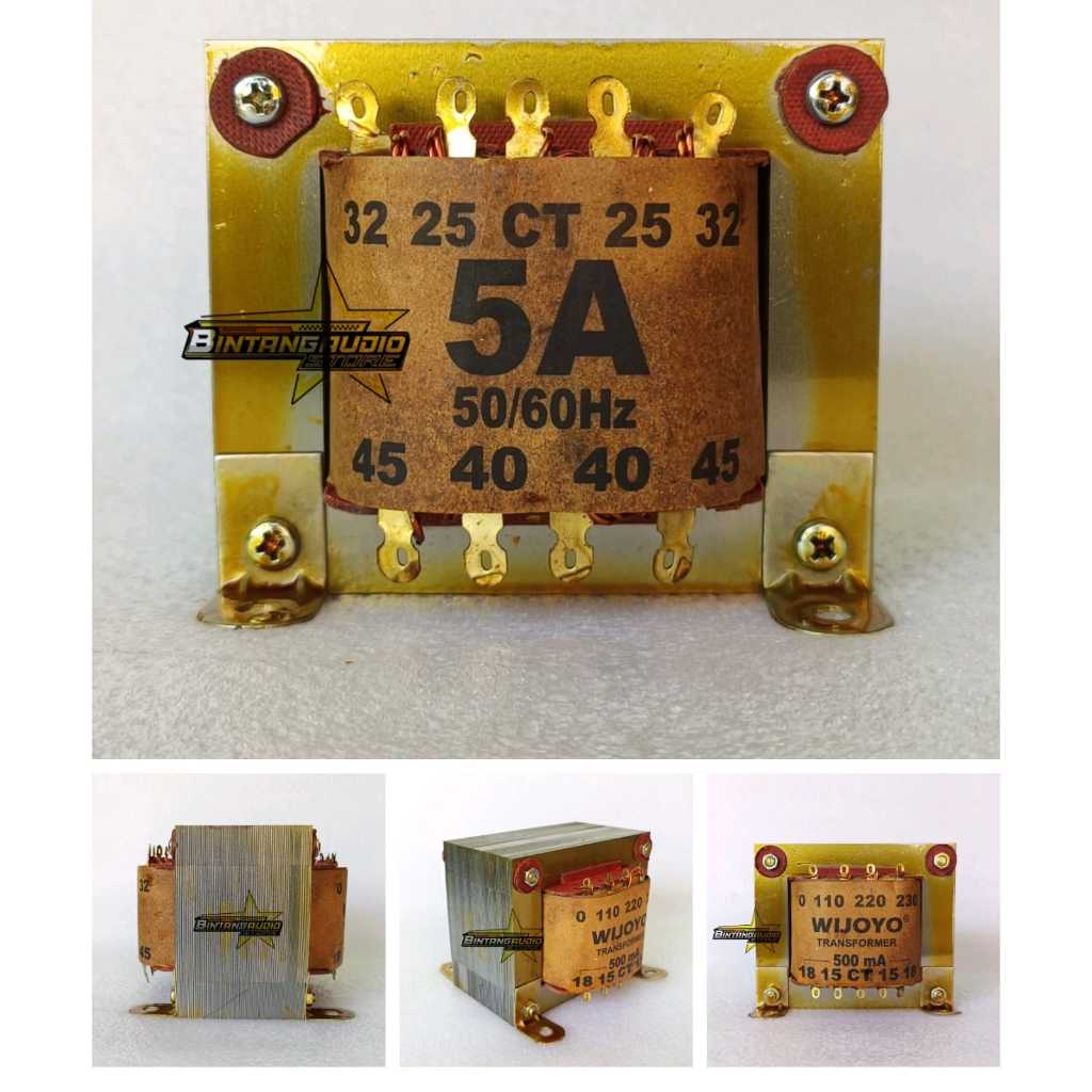 Trafo WIJOYO 5A Besar CT 45V / Travo 5 Amper BIG CT 45 Volt Tembaga Murni