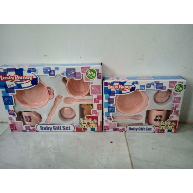 lusty bunny set alat makan bayi
