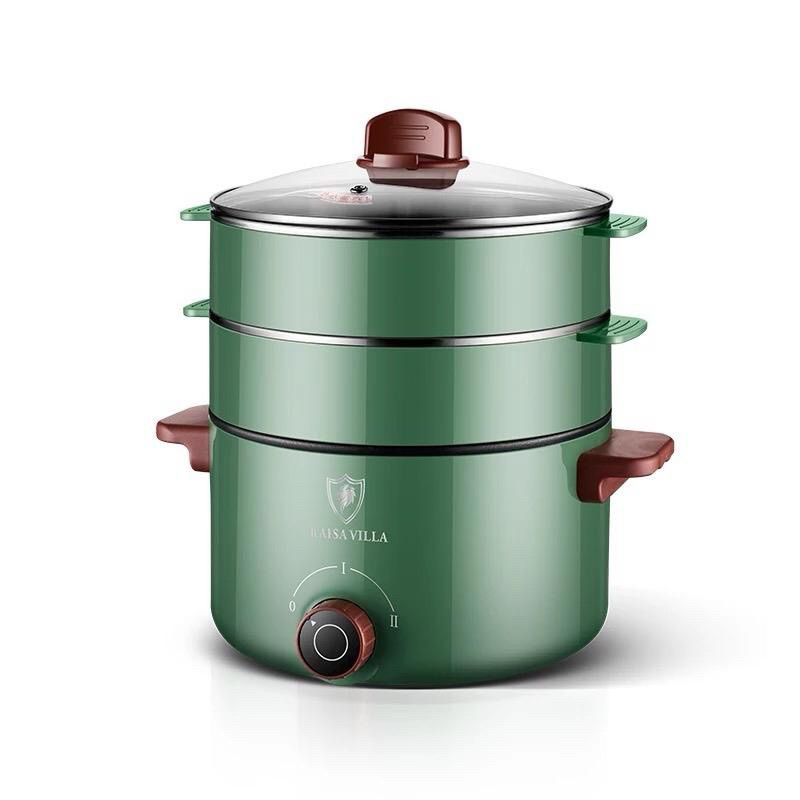 FOOD STEAMER Panci Listrik Serbaguna 1.5L / Kompor Elektrik Portable / Travel Electric Cooker / Komp