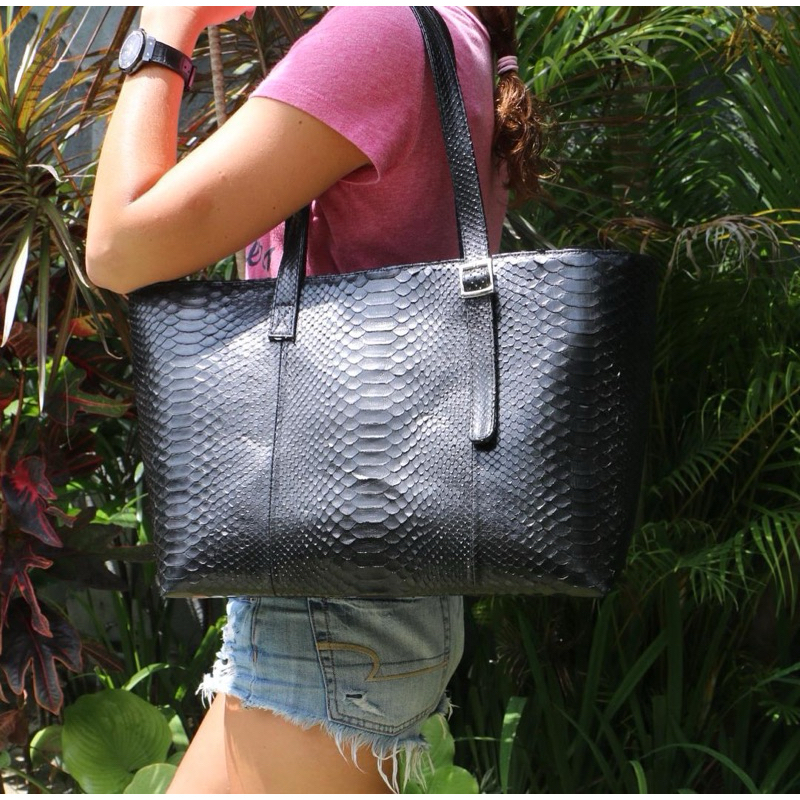 premium BEST SELLER tote bag kulit ular Size 37