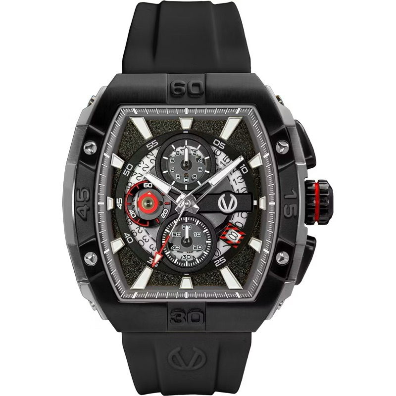 Christ Verra CV 53606G-30 BLK Jam Tangan Pria Analog Chronograph Rubber Original Garansi Resmi