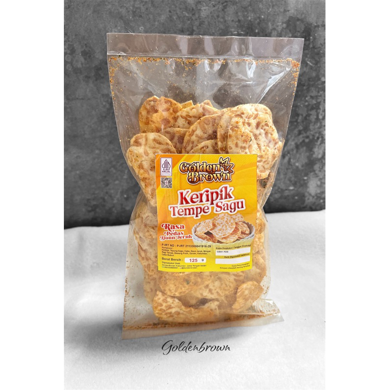 Kripik tempe sagu pedas daun jeruk 125 gram