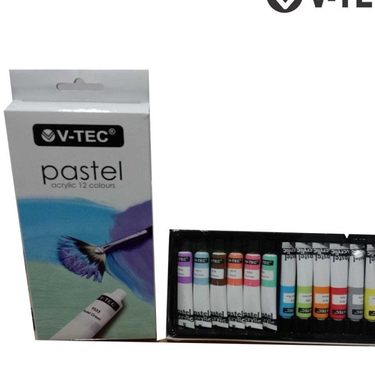

KF7 Cat Acrylic Pastel Colour VTEC Cat Akrilik 12 Warna 6ml VTec
