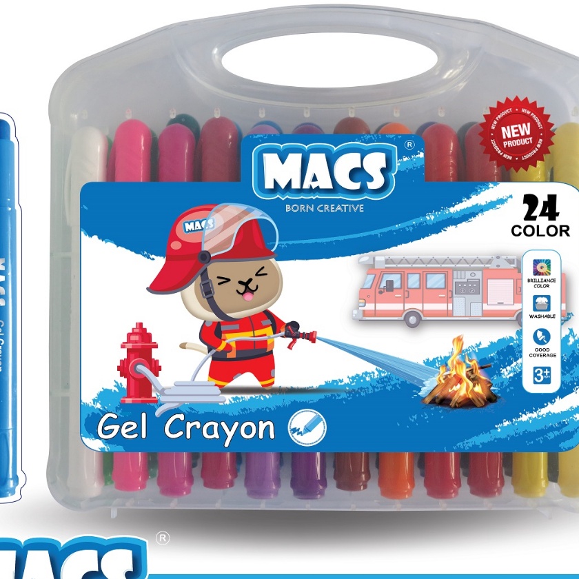 

KI3 MACS 24 Colors Gel Crayon Warna