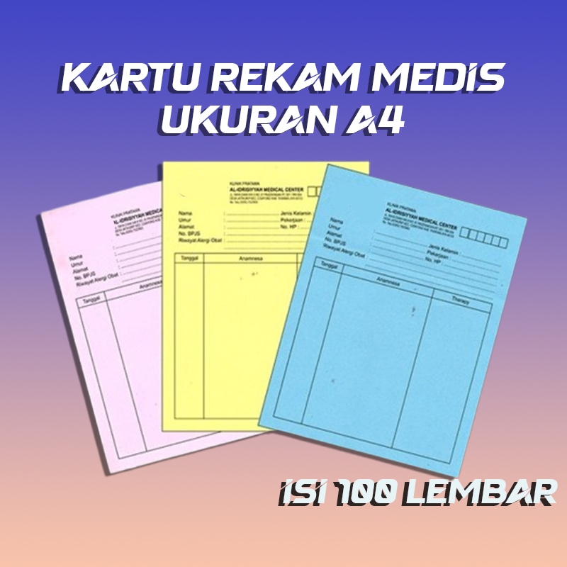 

CETAK Kartu Rekam Medis / Medical Record Card / Kartu Stok Barang A4