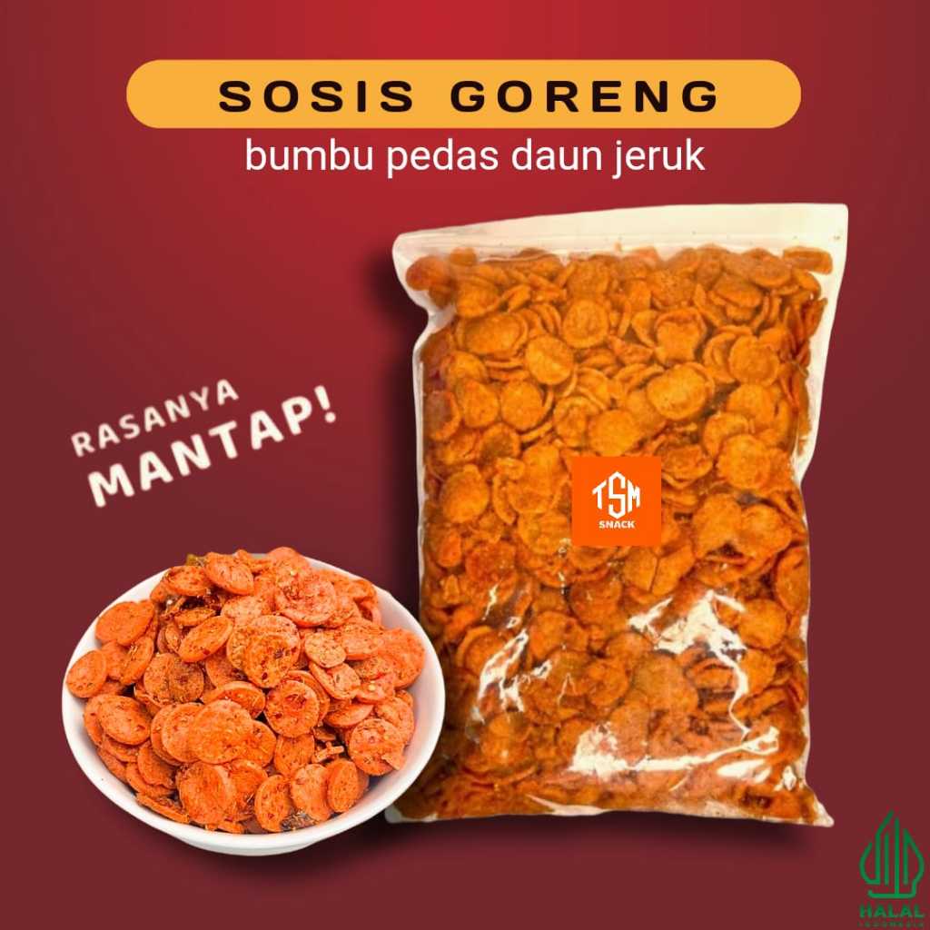 

[ PROMO ] Sosis Goreng 1 Kg Bumbu Pedas Renyah Gurih Bumbu Special Food Snack