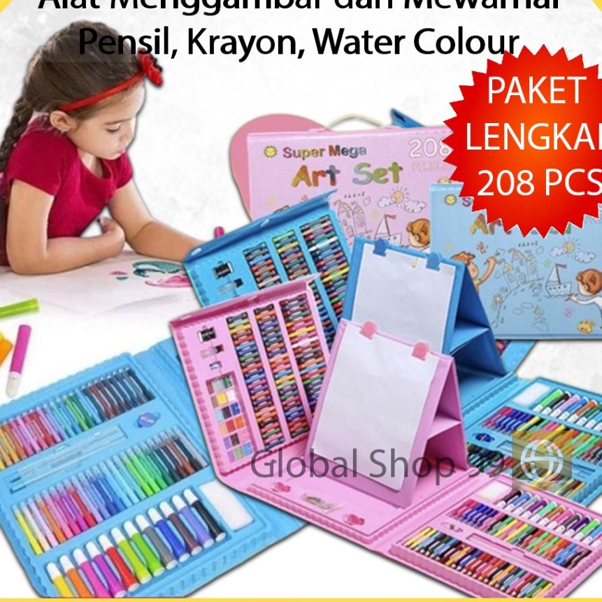 

Wow Crayon Set 2 pcs Pensil Warna Lengkap Alat menggambar Mewarnai