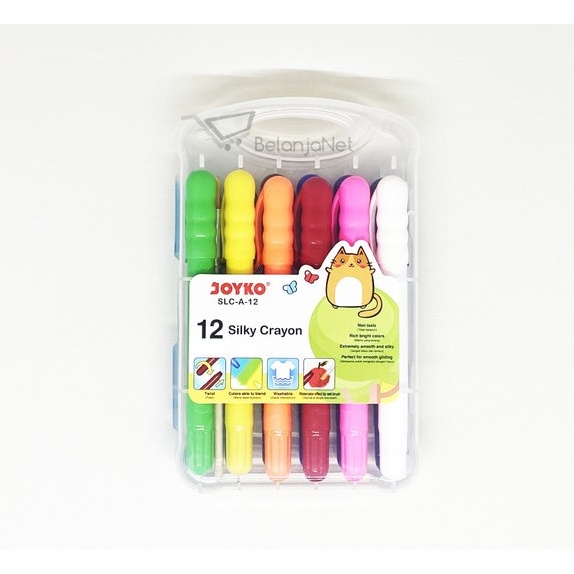 

FG2 Silky Crayon Krayon Halus Joyko SLCA12 Warna Colors