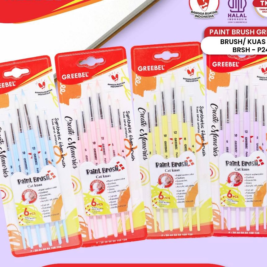 

Beli GREEBEL Kuas Lukis Brush Paint Set BRSHP246R