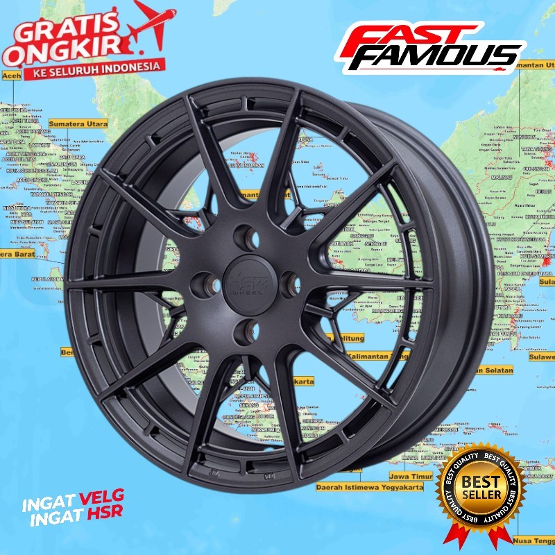 velg racing hsr r16 baut 4 mobil brio ayla calya jazz vios city mobilio ayla calya dll velg hsr r16