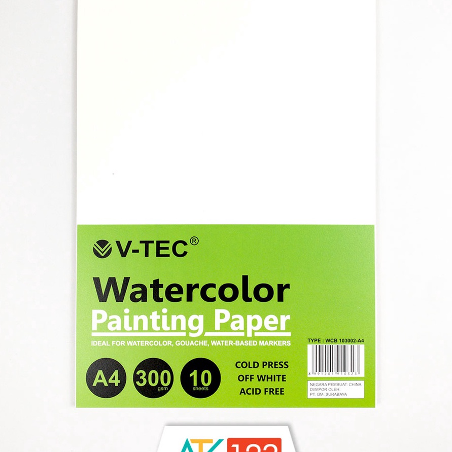 

Cashback Kes Lukis Cat Air Watercolour Watercolor Painting Paper Pad A4 3 gsm 1 Sheets Cold Press VTec WCB 132