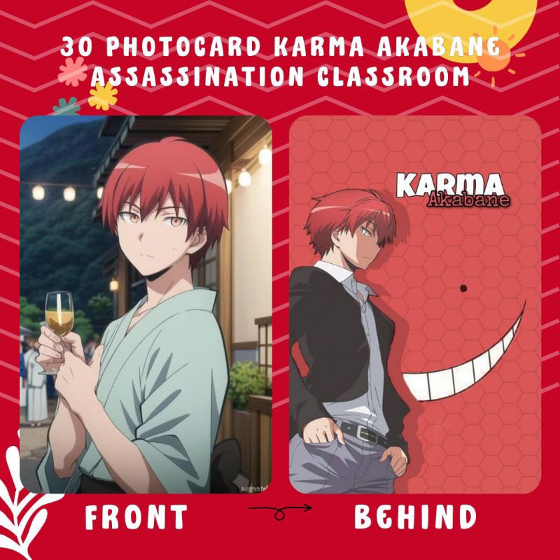 [30 PCS] PHOTOCARD KARMA AKABANE ASSASSINATION CLASSROOM