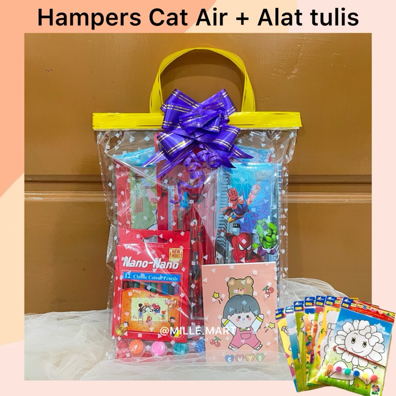 

Hampers Hadiah Lukisan Cat Air Kuas Menggambar Lengkap / PAKET BINGKISAN ALAT TULIS ULANG TAHUN/SOUVERNIR ALATTULIS/PAKET BUKU BOTOL PENSIL LENGKAP/SET ALAT TULIS ATK ULTAH