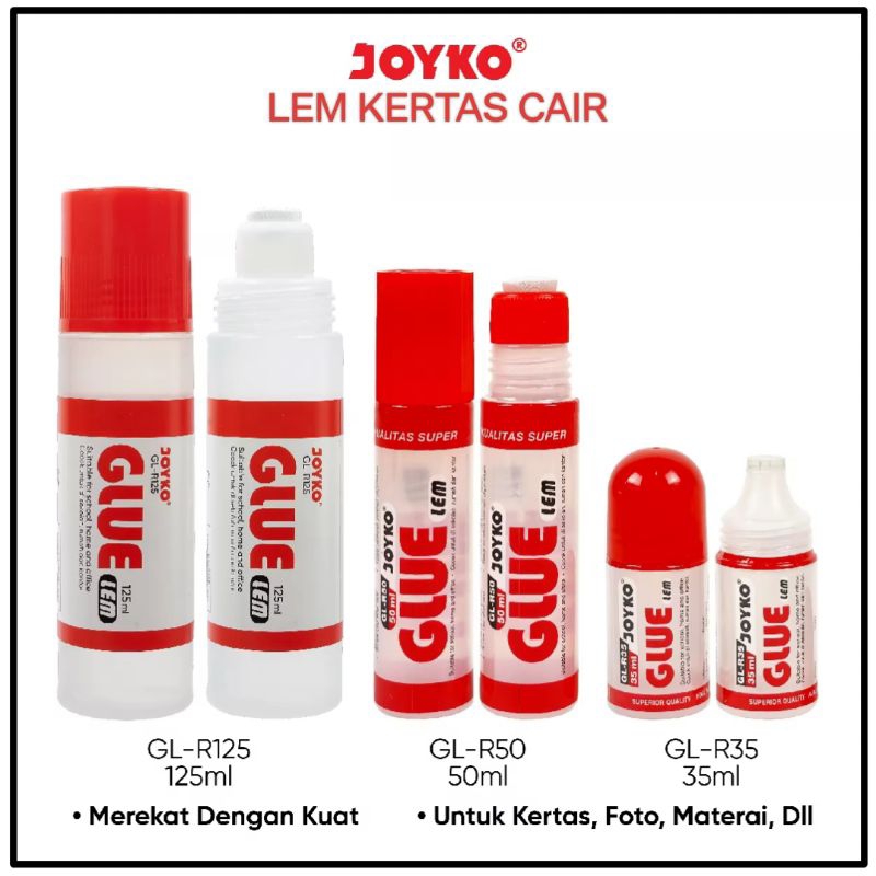 

1 Pcs Liguid Glue Lem Kertas Cair Joyko GL-R35