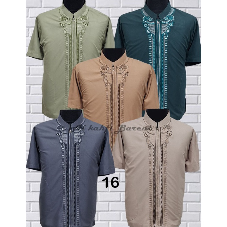 LANGSUNG KIRIM Baju Koko Pria Dewasa Terbaru Koko Al qadr Koko AB al kahfi Bareno Lengan Pendek Katu