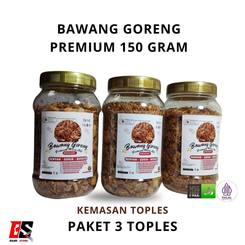 

Bagor Bawang Goreng Premium 100gr Paket 3 Pcs Termurah COD