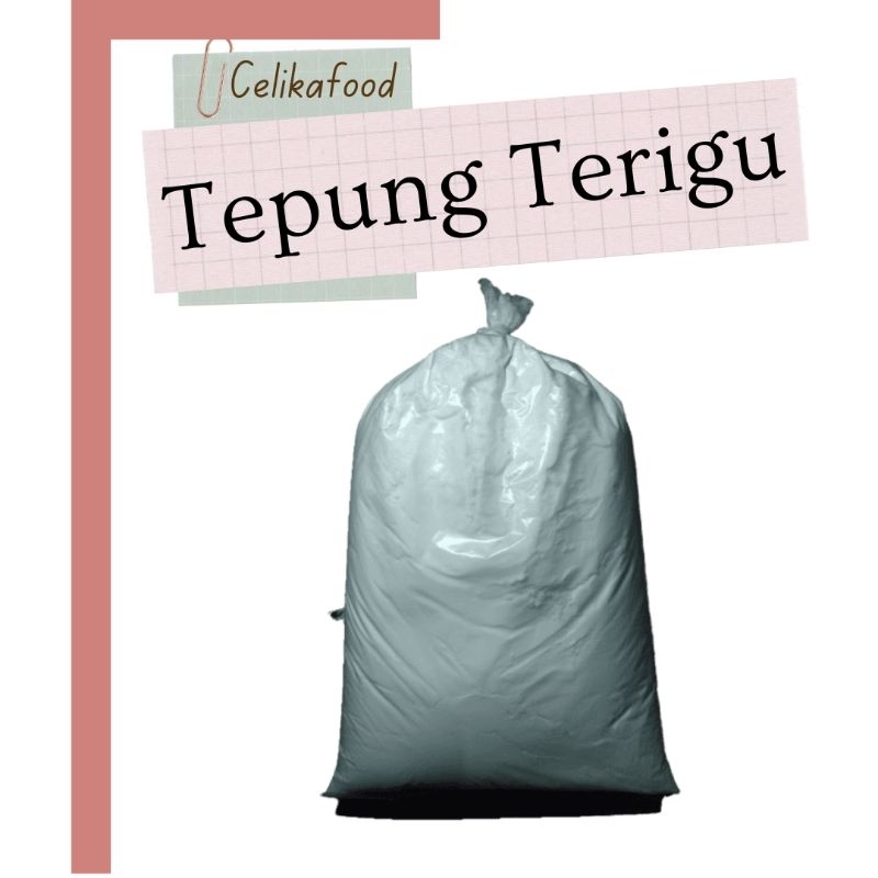 

Tepung Terigu 250gr Curah Repack Flour Bahan Baking Kue Masakan